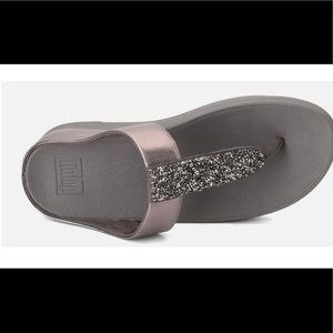 Fitflop Women's Sparklie Crystal Toe Post Thong 9